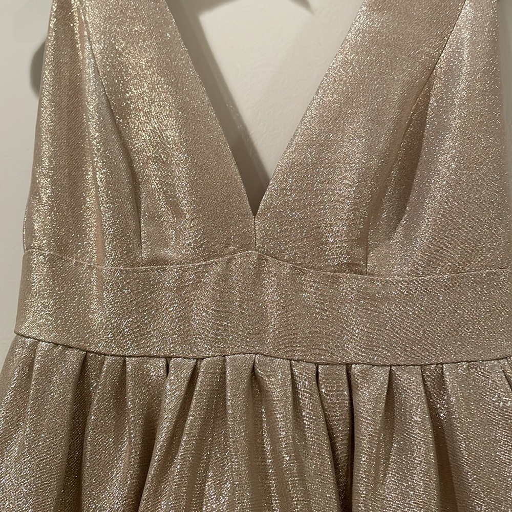 Jill Stuart Gold Lurex Gown w/ Pockets